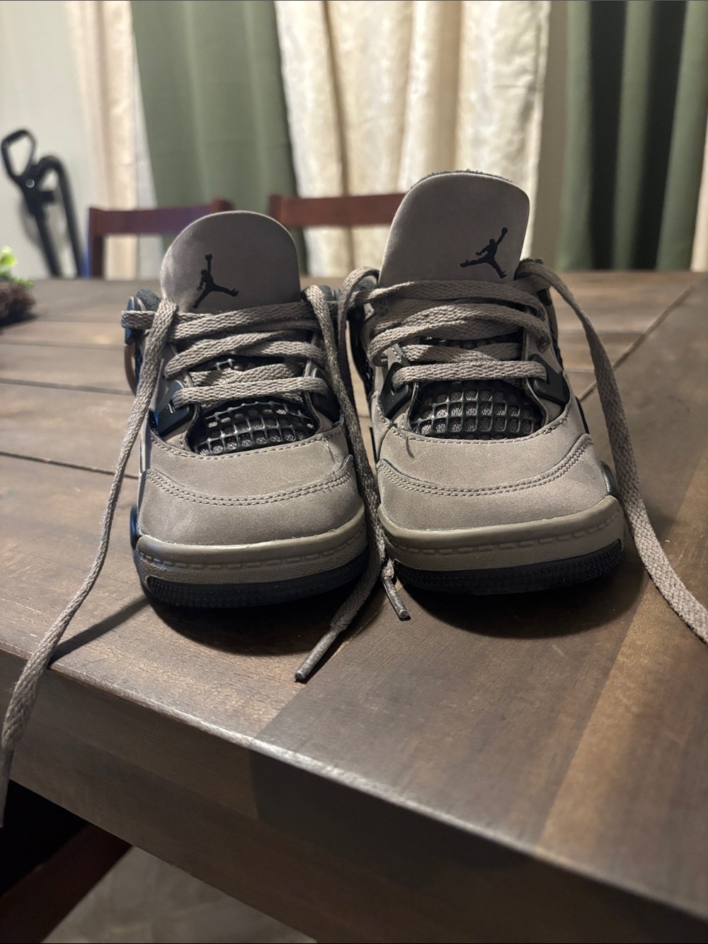 Jordan Kids Grey Suede Sneakers with Black Accents
